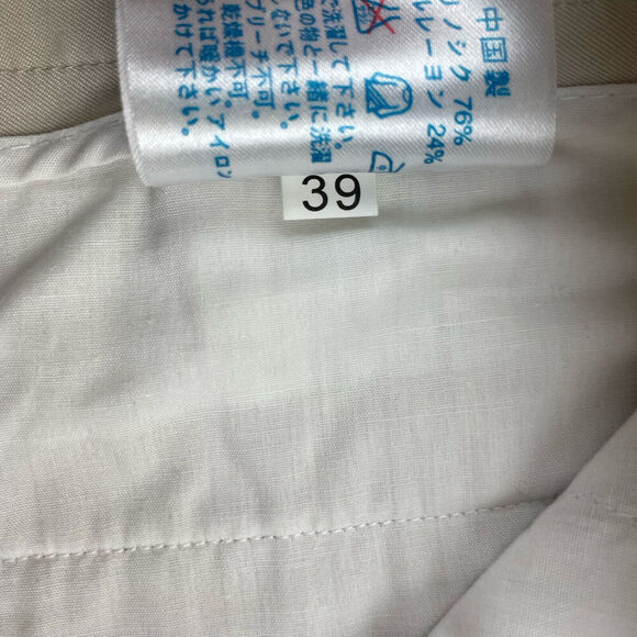 Ashworth Women's Khaki Brown Pleated Chino Shorts High Rise Sz 8 Polynosic Rayon - Picture 5 of 6